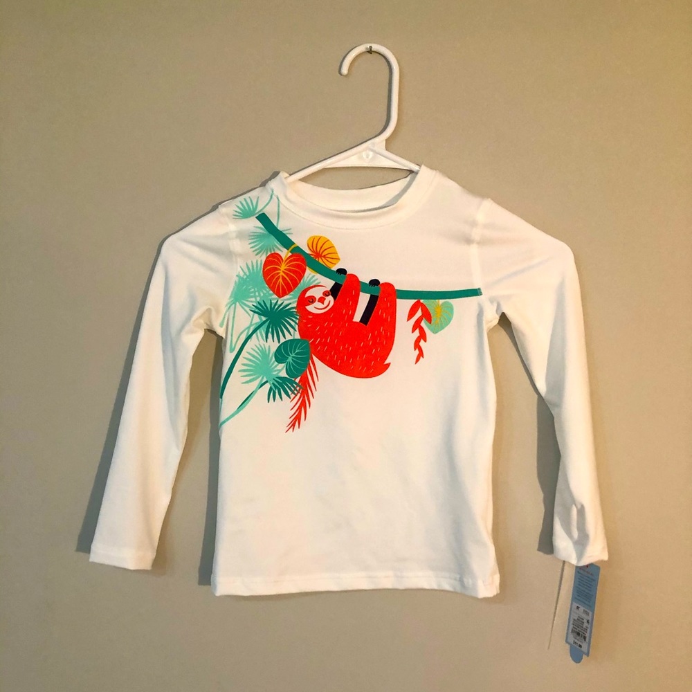 NWT Girls Long Sleeve Swim Shirt